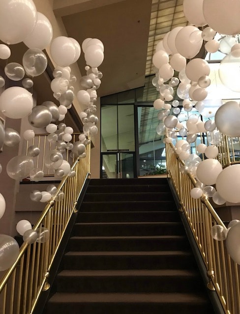 Wedding balloon arch display